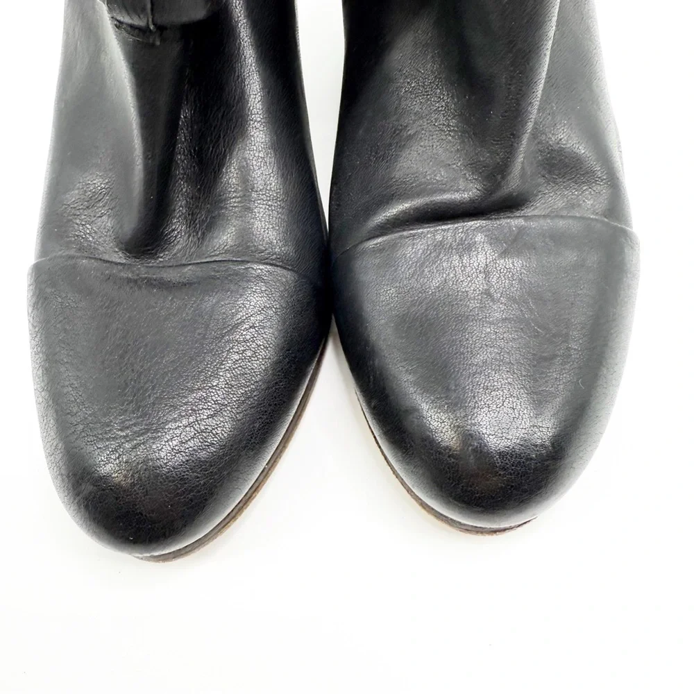 Rag & Bone Harrow Black Leather Boots Bootie, Size 36.5 - Picture 9 of 14